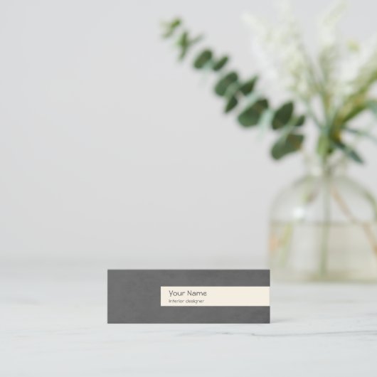 Binnenlandse ontwerper Sjabloon Bedrijfskaart Mini Visitekaartje (Staand voorkant)