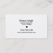 Binnenlandse ontwerper, Stager voor thuisgebruik Visitekaartje (Achterkant)