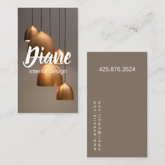 Binnenlandse ontwerper  visitekaartje (Voorkant / Achterkant)