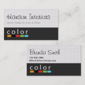 Binnenlandse ontwerper visitekaartje (Voorkant / Achterkant)