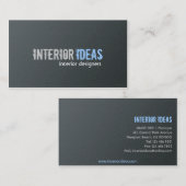 Binnenlandse ontwerper - Visitekaartjes (Voorkant / Achterkant)