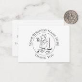 Binnenlandse reiniger Dank u wel briefkaart (Voorkant / Achterkant in situ)