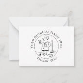 Binnenlandse reiniger Dank u wel briefkaart (Voorkant)