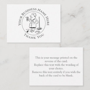 Binnenlandse reiniger Dank u wel briefkaart