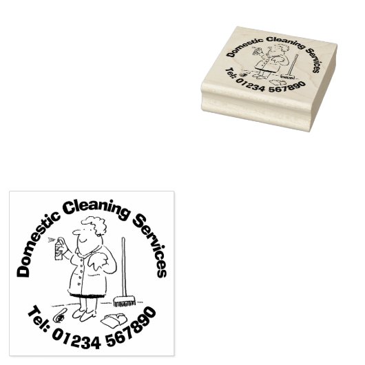 Binnenlandse schoonmaakdiensten rubberstempel (Gestempeld)