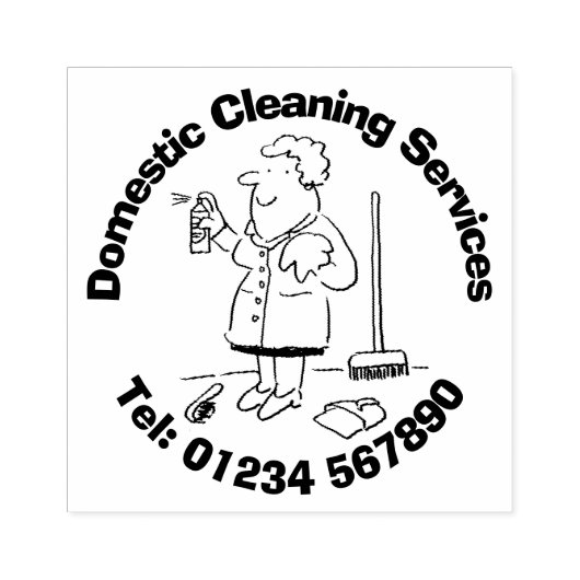 Binnenlandse schoonmaakdiensten rubberstempel (Afrduk)