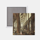 Binnenlandse Zaken Antwerpse kathedraal, c.1650 Magneet (Voorkant / Achterkant)