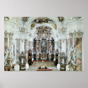 Binnenlandse Zaken van de benedictine abbey kerk Poster