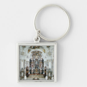 Binnenlandse Zaken van de benedictine abbey kerk Sleutelhanger