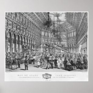 Binnenlandse Zaken van de "Grand Cafe Parisien", P Poster