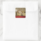 Binnenlandse Zaken van de Grand Salon Vierkante Sticker (Tas)