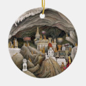 Binnenlandse Zaken van de Grotto van Nam Hou, Laos Keramisch Ornament (Voorkant)