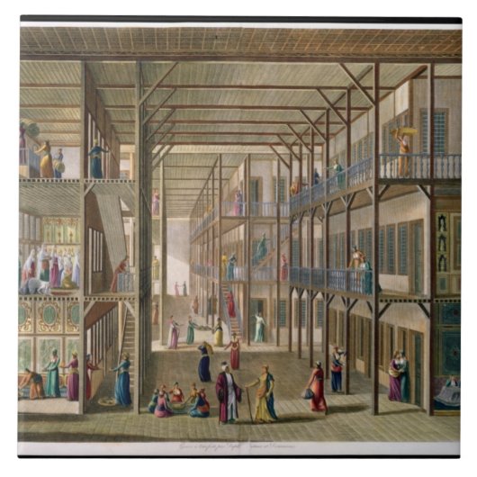 Binnenlandse Zaken van de Harem van de Grote Heer  Tegeltje (Voorkant)