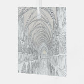 Binnenlandse Zaken van de kathedraal van Salisbury Glas Ornament (Voorkant links)