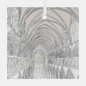 Binnenlandse Zaken van de kathedraal van Salisbury Glas Ornament (Achterkant)