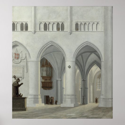Binnenlandse Zaken van de kerk St. Bavo, Haarlem Poster (Voorkant)