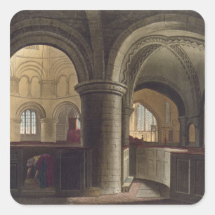 Binnenlandse Zaken van de kerk van de Heilige Sepu Vierkante Sticker