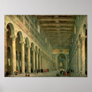 Binnenlandse Zaken van de San Paolo Fuori-kerk Poster