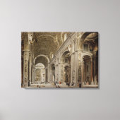 Binnenlandse Zaken van de Sint-Peter Basilica in R Canvas Afdruk (Voorkant)
