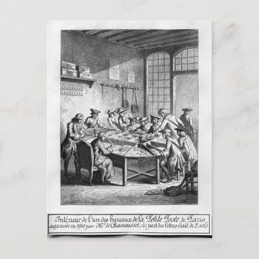 Binnenlandse Zaken van de "Small Post Kantoor" in  Briefkaart (Voorkant)