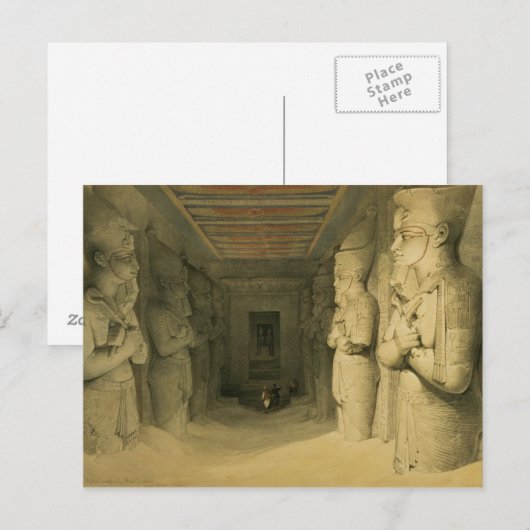 Binnenlandse Zaken van de tempel van Abu Simbel ui Briefkaart (Voorkant / Achterkant)