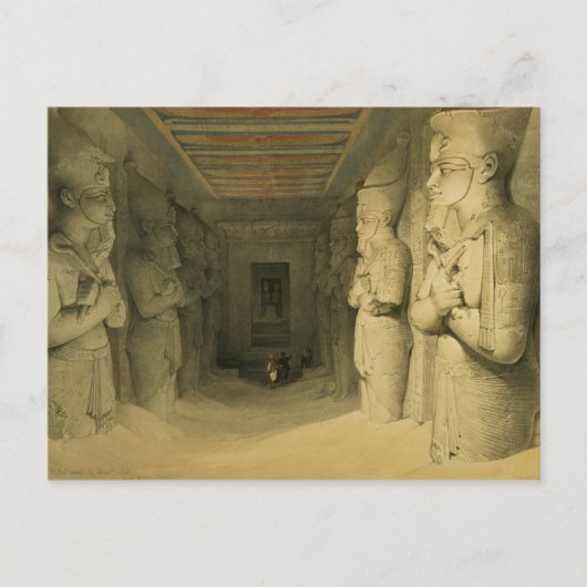 Binnenlandse Zaken van de tempel van Abu Simbel ui Briefkaart (Voorkant)