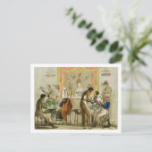 Binnenlandse Zaken van een Koffiehuis, café voor W Briefkaart (Staand voorkant)