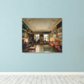 Binnenlandse Zaken van een Manor House, 1830's Canvas Afdruk (Insitu (Houten vloer))