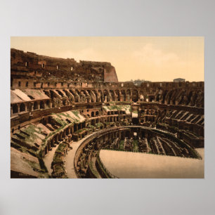 Binnenlandse Zaken van het Colosseum, Rome, Italië Poster