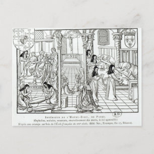 Binnenlandse Zaken van het ziekenhuis Hotel Dieu Briefkaart