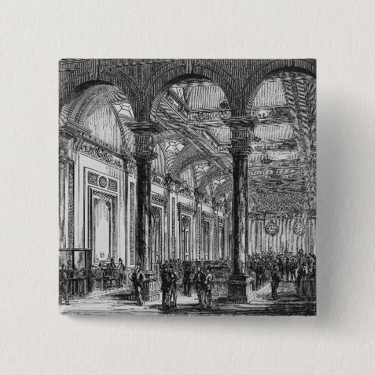 Binnenlandse Zaken van Lloyd's of London Vierkante Button 5,1 Cm (Voorkant)