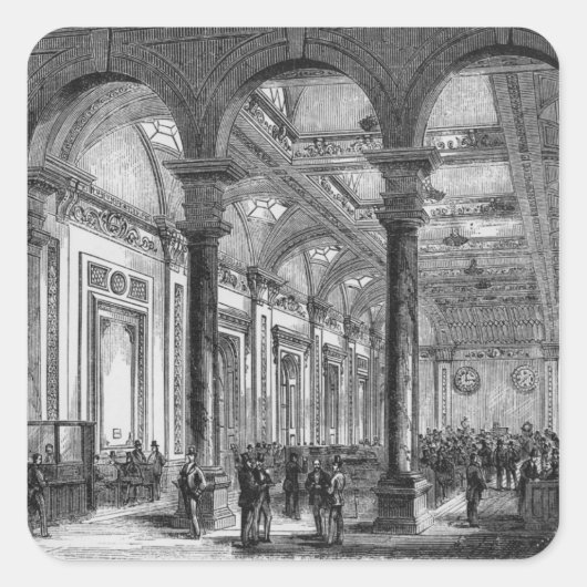 Binnenlandse Zaken van Lloyd's of London Vierkante Sticker (Voorkant)