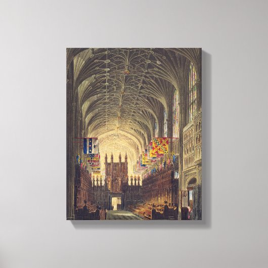 Binnenlandse Zaken van St. George's Chapel, Windso Canvas Afdruk (Voorkant)