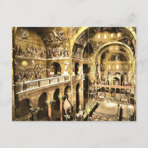Binnenlandse Zaken van St. Mark, Venetië, Italië   Briefkaart
