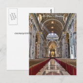 Binnenlandse Zaken van St. Peter's Basilica Briefkaart (Voorkant / Achterkant)
