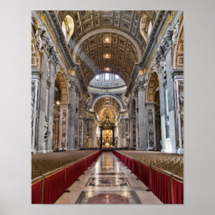 Binnenlandse Zaken van St. Peter's Basilica Poster