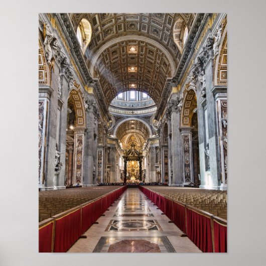 Binnenlandse Zaken van St. Peter's Basilica Poster (Voorkant)