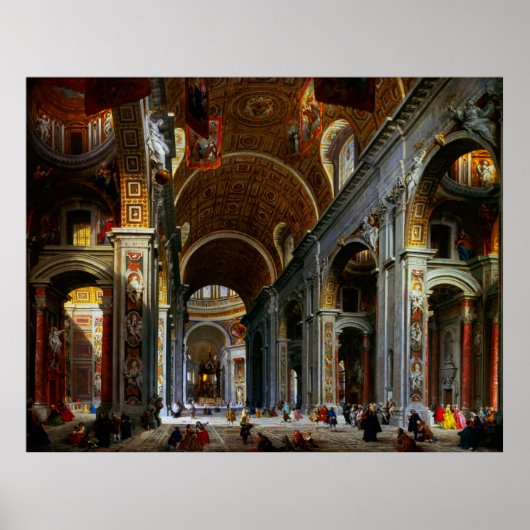 Binnenlandse Zaken van St. Peter's Basilica, Rome Poster (Voorkant)