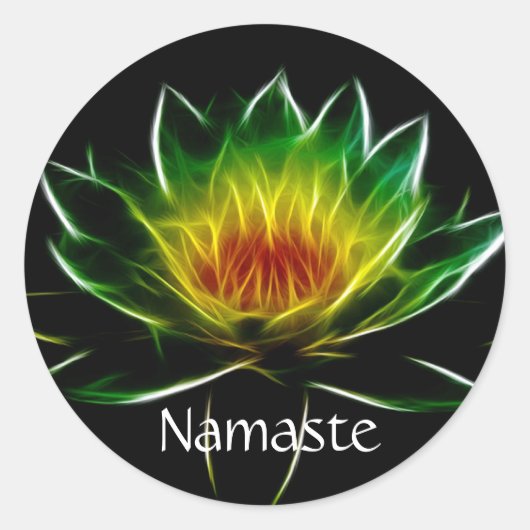 Binnenlicht l Lotus Abstracte Kunst | GEPERSONALIS Ronde Sticker (Voorkant)