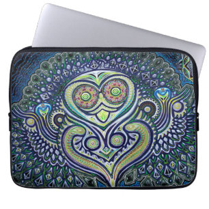 'Binnenlicht' (Psychedelic Owl) Laptop Sleeve