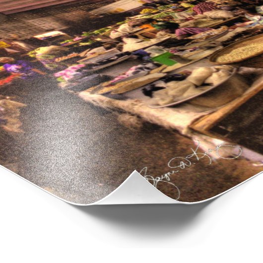 Binnenmarkt Republiek Guinee, West-Afrika Foto Afdruk (Hoek)