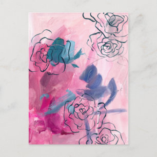 Binnenmuziek - Floral Sketch Briefkaart