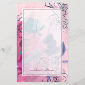 Binnenmuziek - Floral Sketch Briefpapier (Voorkant)