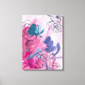 Binnenmuziek - Floral Sketch Canvas Afdruk (Voorkant)