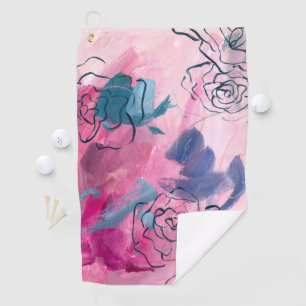 Binnenmuziek - Floral Sketch Golfhanddoek