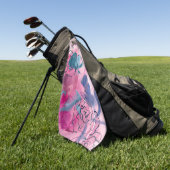 Binnenmuziek - Floral Sketch Golfhanddoek (Groen)