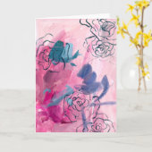 Binnenmuziek - Floral Sketch Kaart (Gele Bloem)