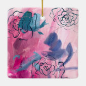 Binnenmuziek - Floral Sketch Keramisch Ornament (Achterkant)