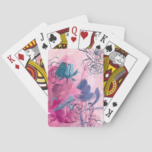 Binnenmuziek - Floral Sketch Pokerkaarten (Achterkant)