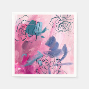 Binnenmuziek - Floral Sketch Servet